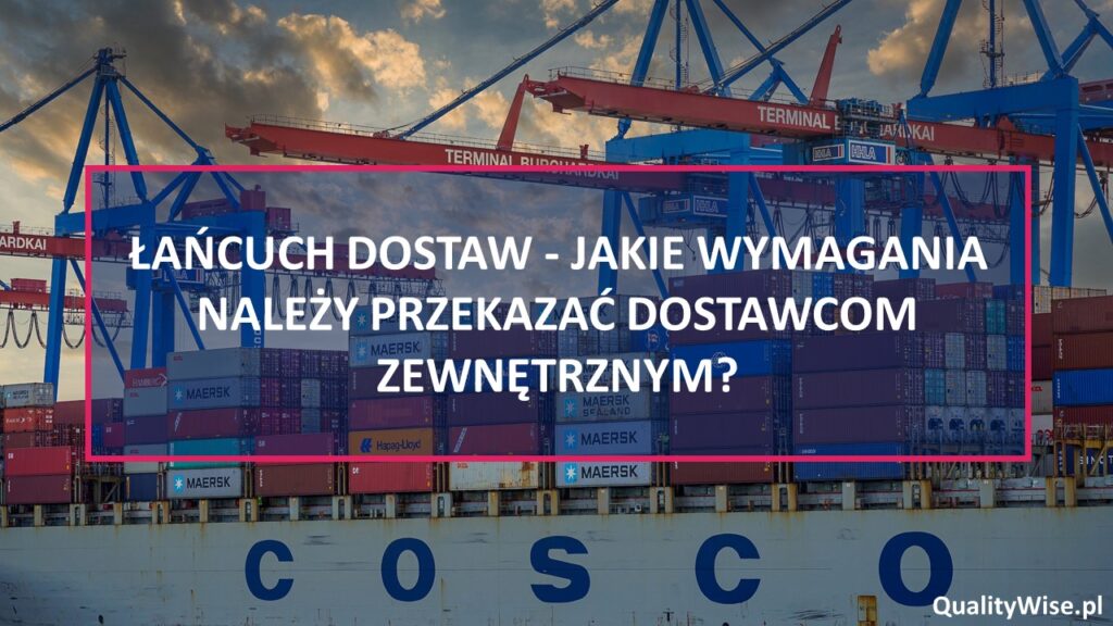 Qualitywise.pl, Agata Lewkowska, Łańcuch dostaw