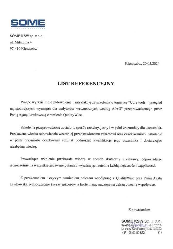 Referencje Qualitywise.pl