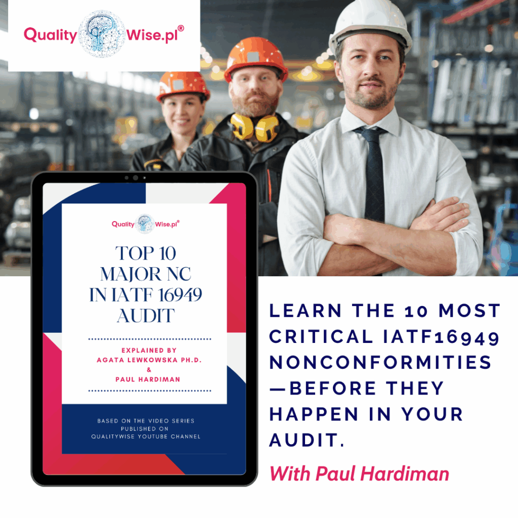 Ebook, top 10 iatf major nonconformities, Qualitywise.pl