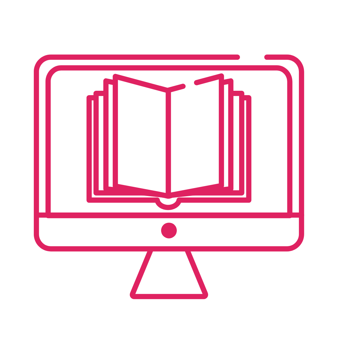 Otwarta książka na monitorze — e-booki QualityWise
