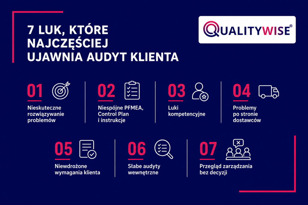 Najczęstsze luki przed audytem - i dlaczego nie zaczynają się w dziale jakości, Qualitywise.pl